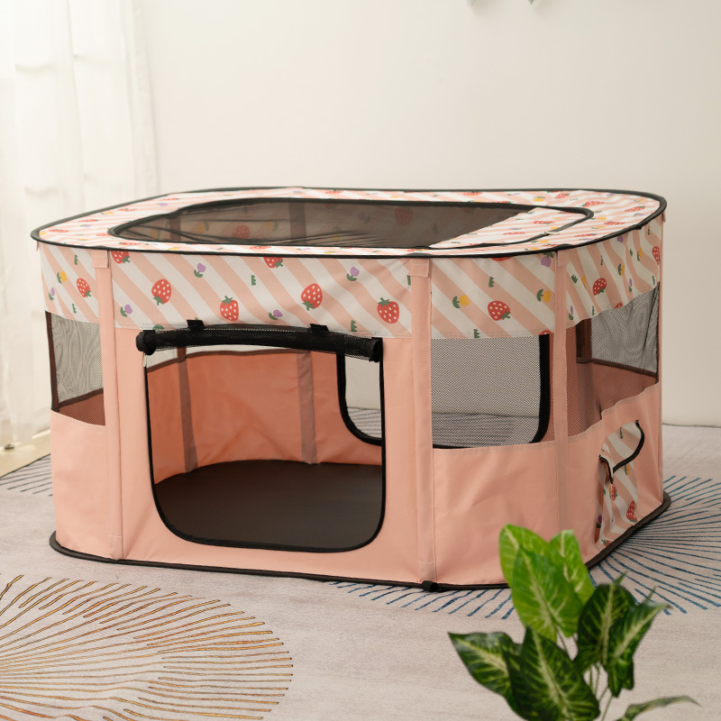 Folding Dog Cage Portable Pet Oxford Tent Suitable Small And Medium Fence Anti-scratch Dog Bed Pet Sleeping Supplies