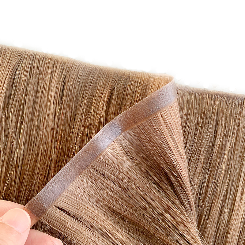 More invisible Injected tape in tape hair extension skin weft injected PU weft in remy hair extensions