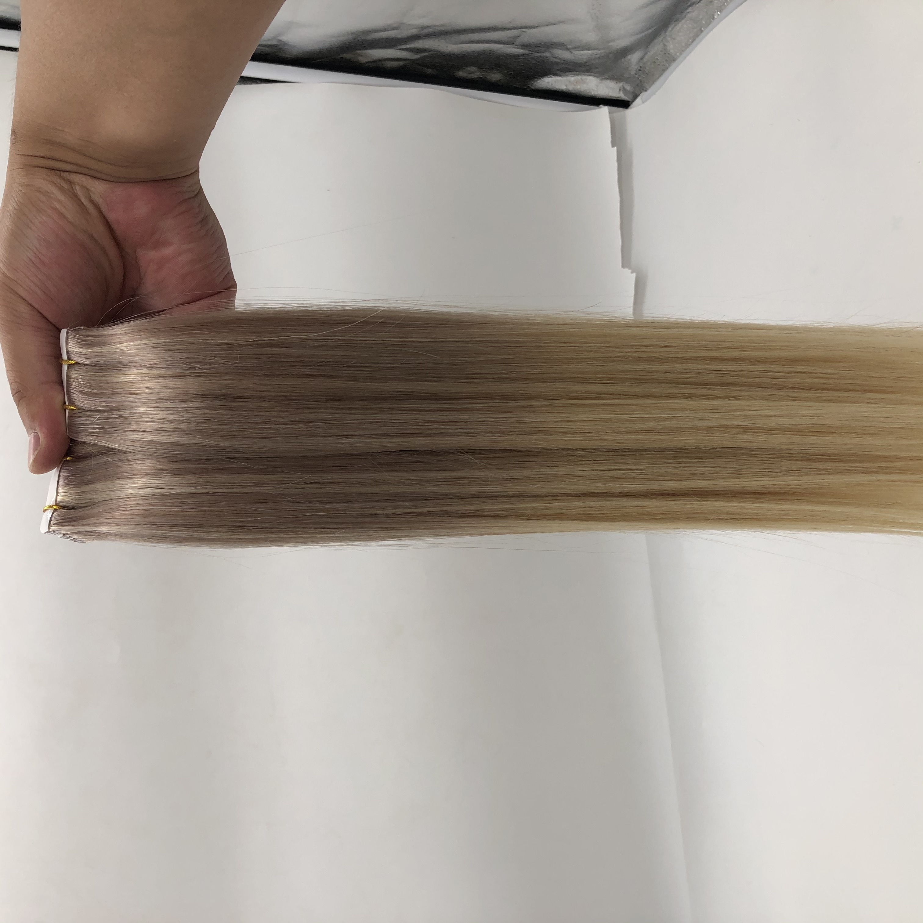 Cheap Remy Bleach Blonde Hair Pieces Tape in Hair Extension Human Hair