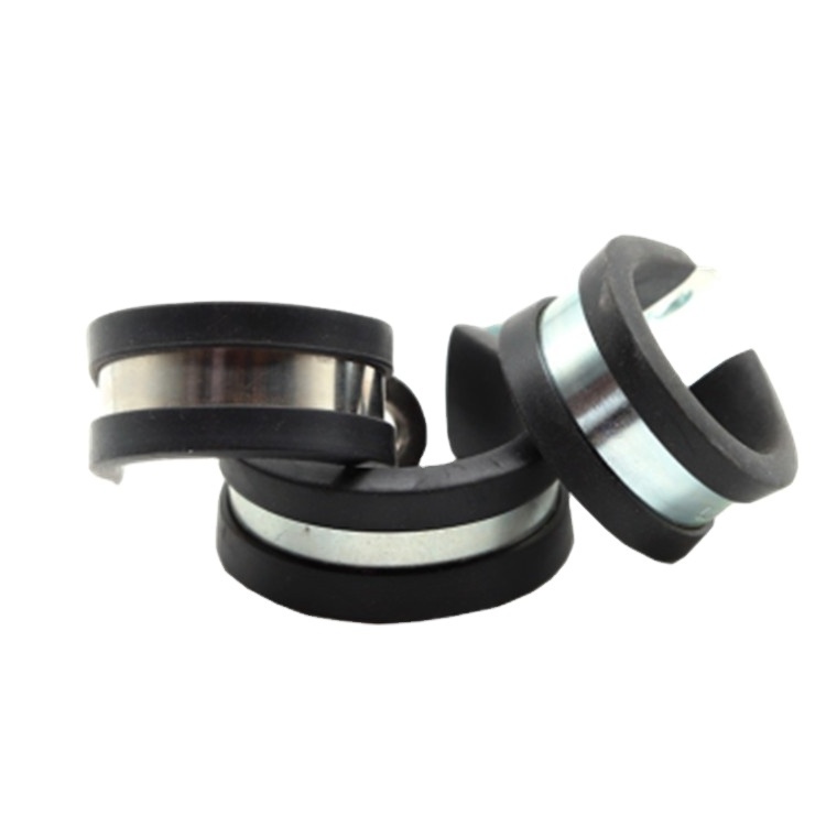 Quick Fist Rubber Lined Pipe P Clips R Type Rubber Insulated Coated Clamps Industrial Hose Clamps