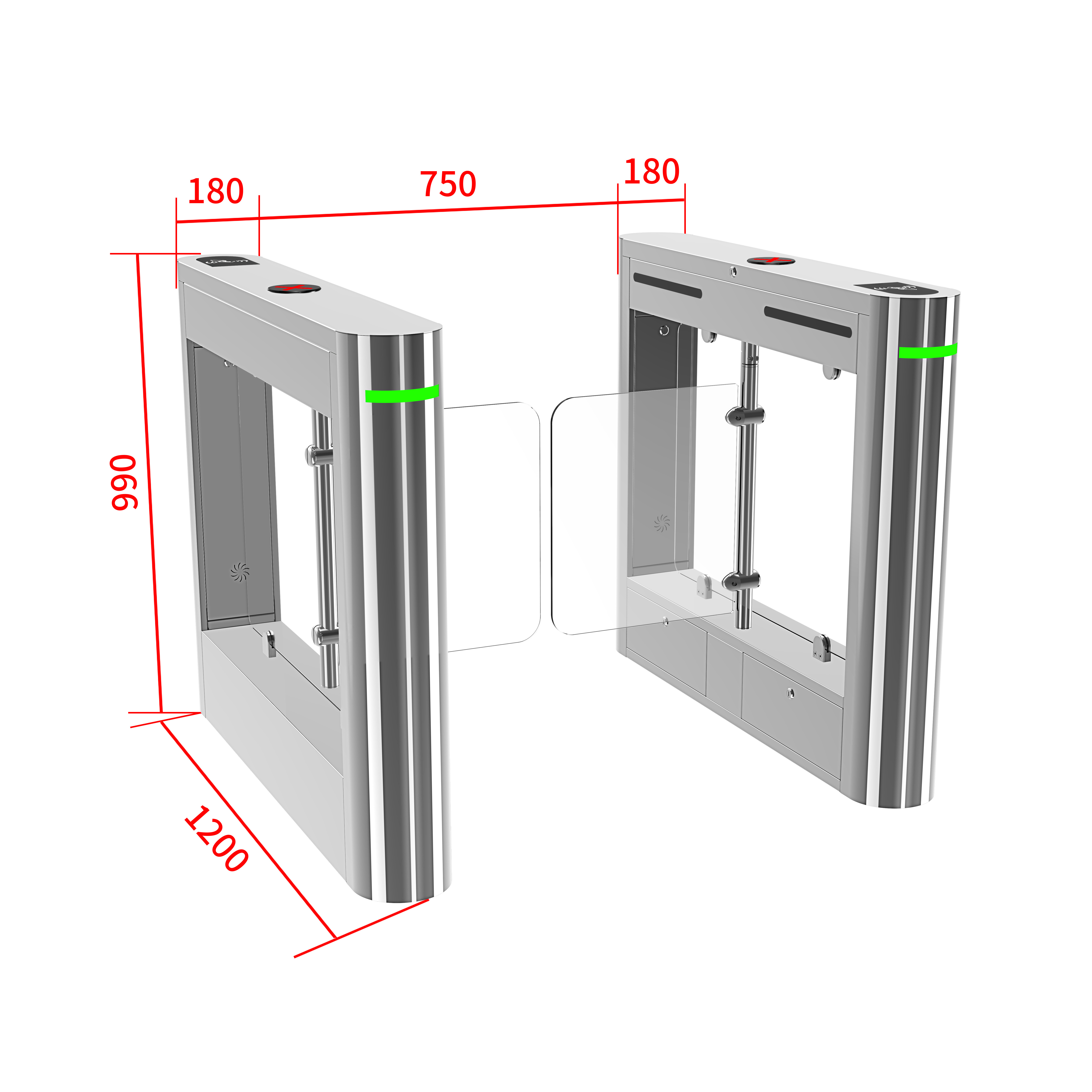 Factory Direct Office Building Face Recognition Rotate the Barrier Door Swing Turnstile Gate