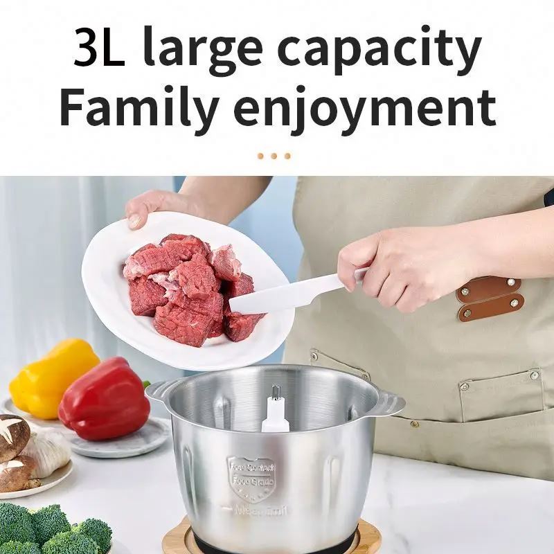 Cup food fruits, bowl stainless chopper vegetables glass nuts 5 1.2l electric meat grinder for processor/