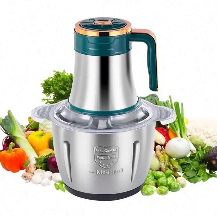 Kitchen functional 5l  high heavy duty speed  steel, electric stainless adjustable vegetable commercial food chopper/