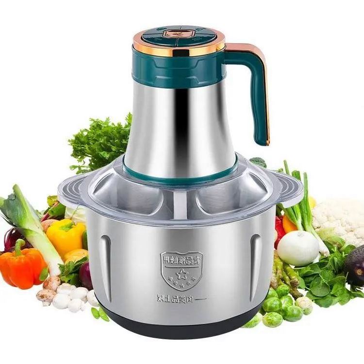 Kitchen functional 5l  high heavy duty speed  steel, electric stainless adjustable vegetable commercial food chopper/