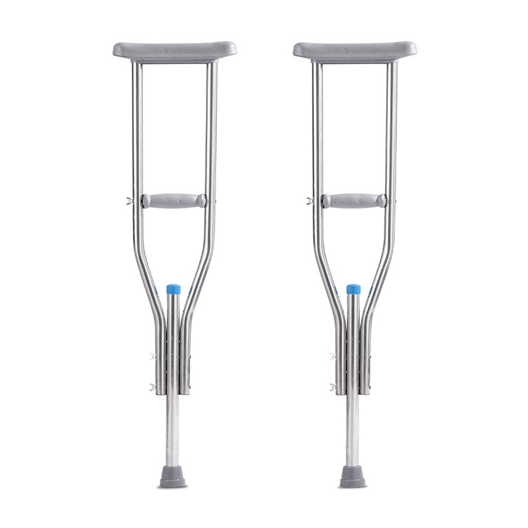 Outdoor cross-country walking cane, adjustable high and low aluminum armpit crutches, armpit crutches for the elderly