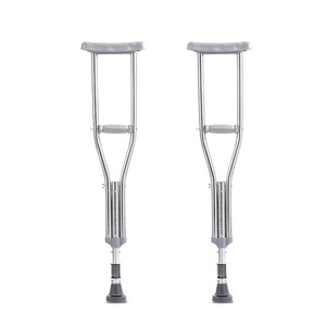 Outdoor cross-country walking cane, adjustable high and low aluminum armpit crutches, armpit crutches for the elderly