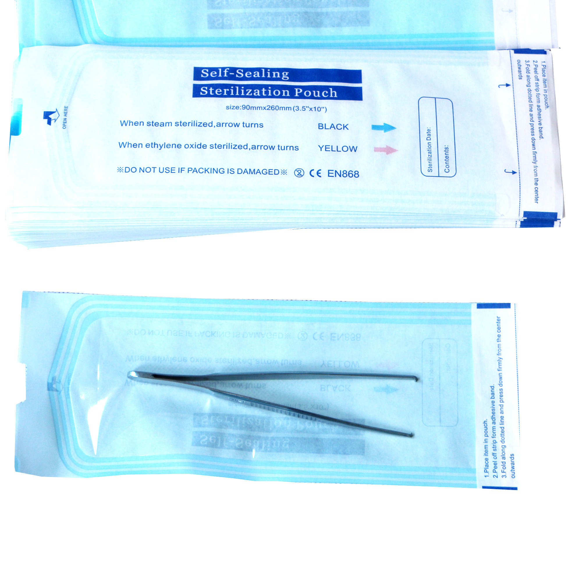 Dental Dry Heat Self Seal Medical Device Sterilization Pouch