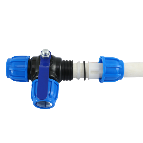 High Quality HDPE PP Ball Valve for Garden Irrigation HDPE Compression Valve Pipe Fittings High Visibility Irrigation System