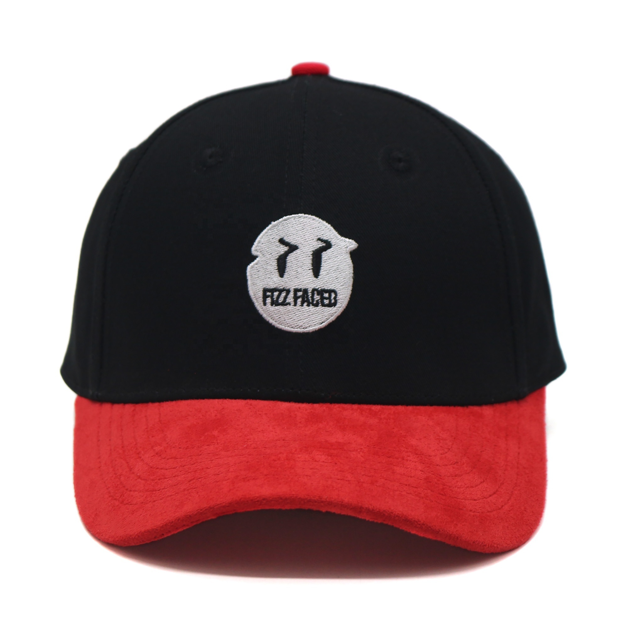 popular hat shape cotton baseball hat suede curved brim adjustable strap with custom embroidery logo custom label