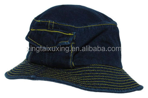 high quality denim custom designer fishing hats mens bucket hat manufacturer