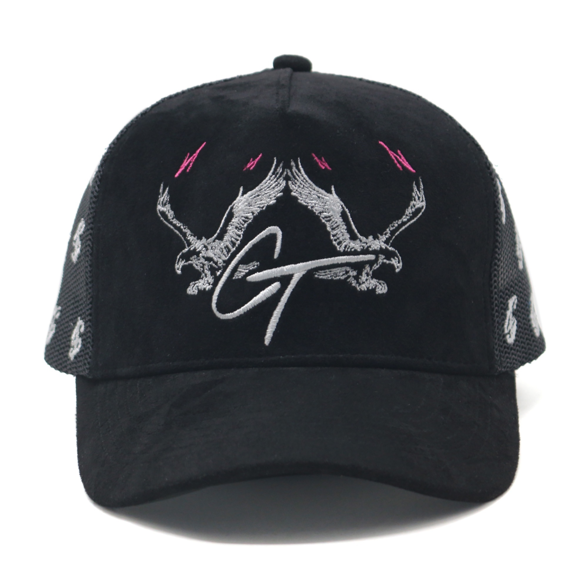 Custom Suede Trucker Hat All Cover With Custom Fashion  Embroidery logo