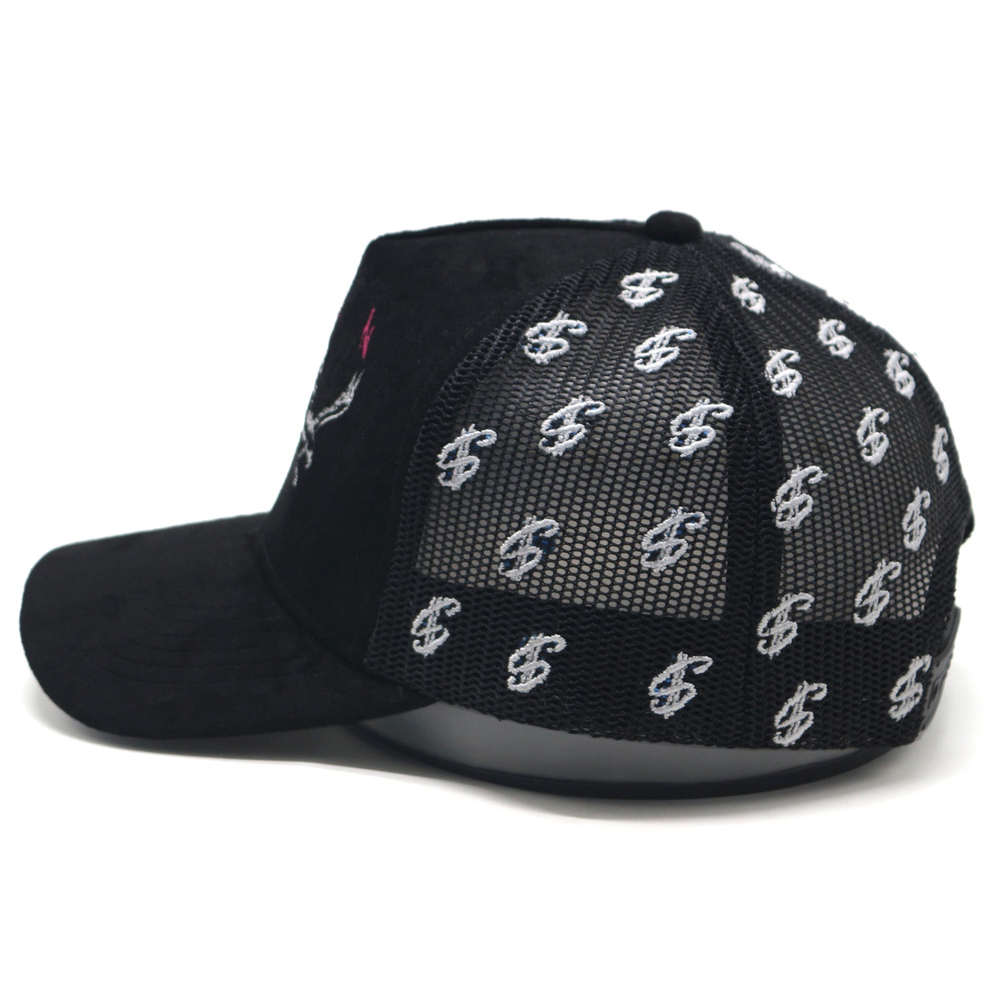 Custom Suede Trucker Hat All Cover With Custom Fashion  Embroidery logo