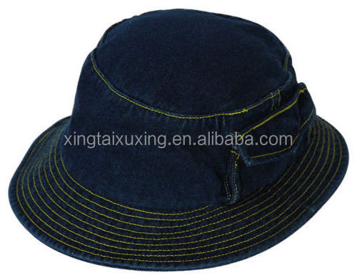 high quality denim custom designer fishing hats mens bucket hat manufacturer