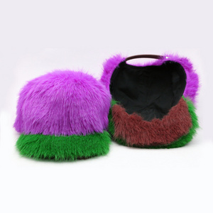 2023 Custom buckle hat faux fox fur dad hat women and men different colors cap and baseball cap