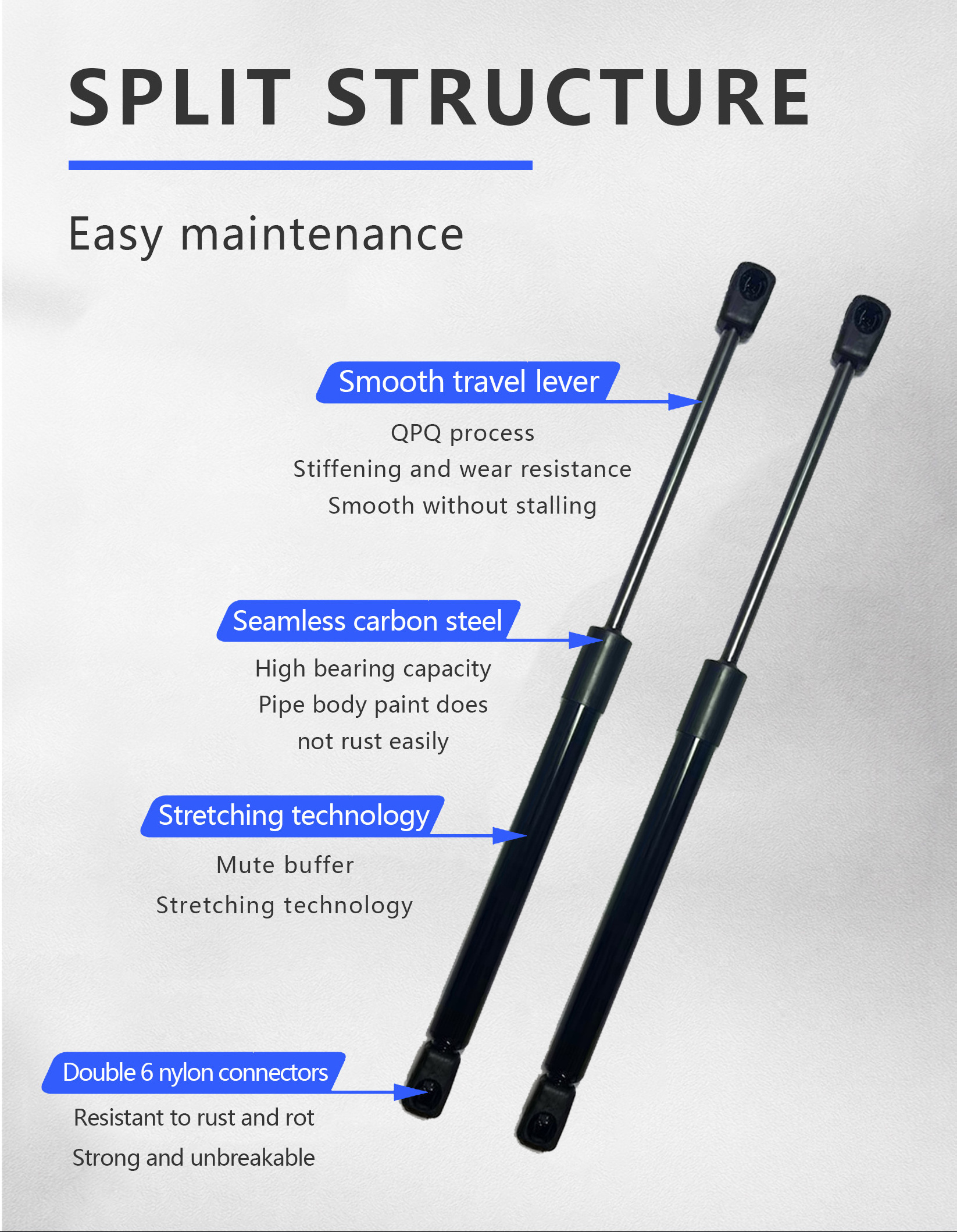 Heavy-Duty Furniture Gas Struts Lift Spring Rods Premium Quality Gas Springs