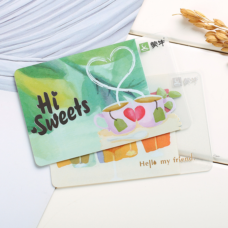 High quality INS PVC Business Card Clear Transparent Plastic Custom print name card