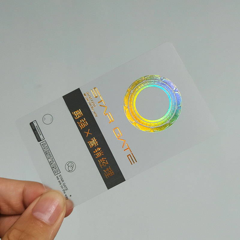 High quality INS PVC Business Card Clear Transparent Plastic Custom print name card