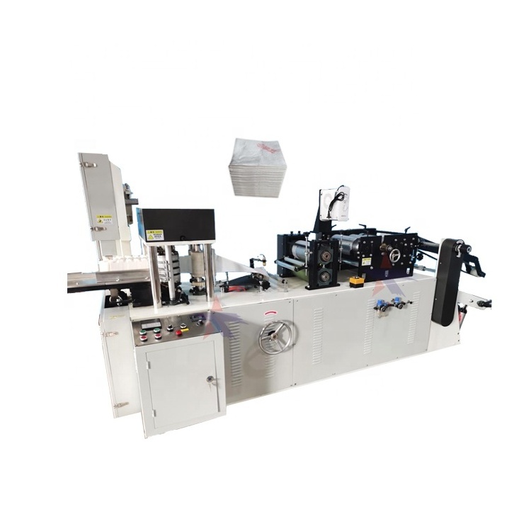 Single color tissue napkin paper printing folding machine