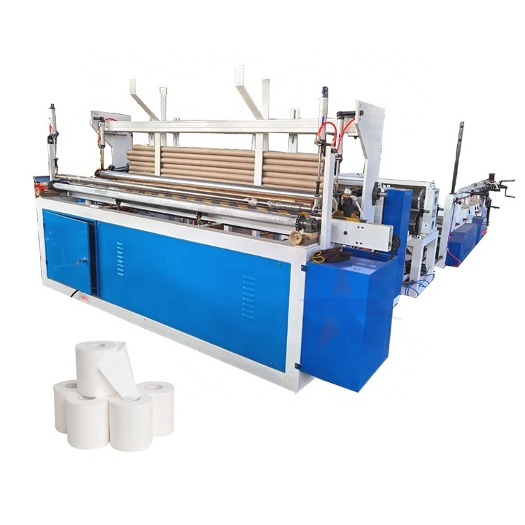 High Speed Fully Automatic Complete Production Line Small Scale Bathroom Toilet Tissue Paper Roll Making Machine Price In China