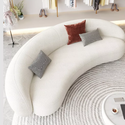 Unique Design Couches Living Room Sectional Fabric Sofa White Sofa Set Furniture Modern Chaise Modular Sofa