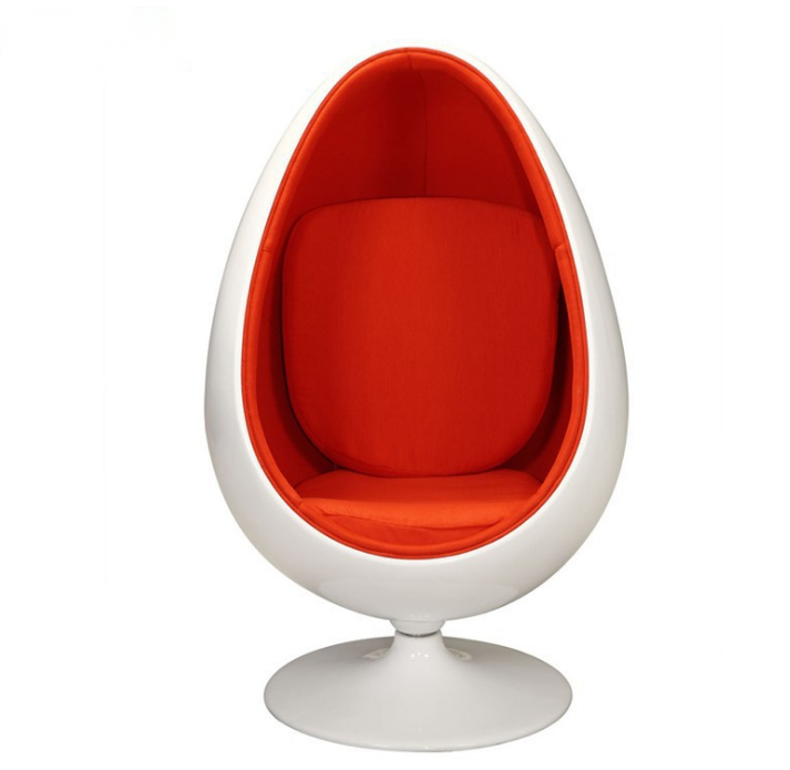 XINGTUO Classic Design Leisure Genuine Leather Aviator Egg Shaped Chair With Stand For Living Room