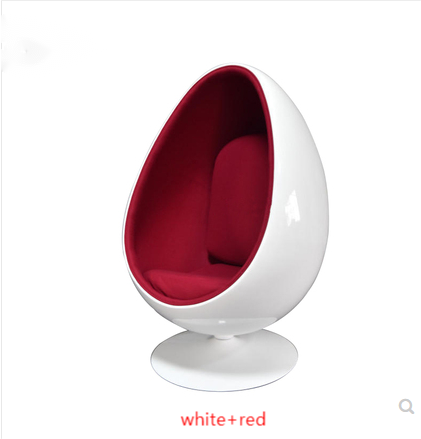 XINGTUO Classic Design Leisure Genuine Leather Aviator Egg Shaped Chair With Stand For Living Room