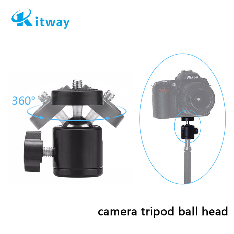 360 Swivel Camera Tripod Ball Head 1/4 Inch Screw Mount Bracket For  Sony DSLR Camera Tripod Ball head Stand