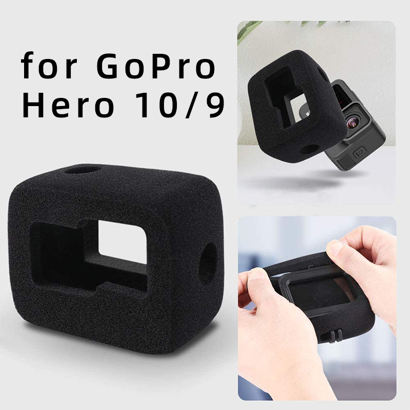 Kitway Wind Noise Reduction Foam Case for GoPro 10 9  Action Camera Accessories Compatible with Go Pro