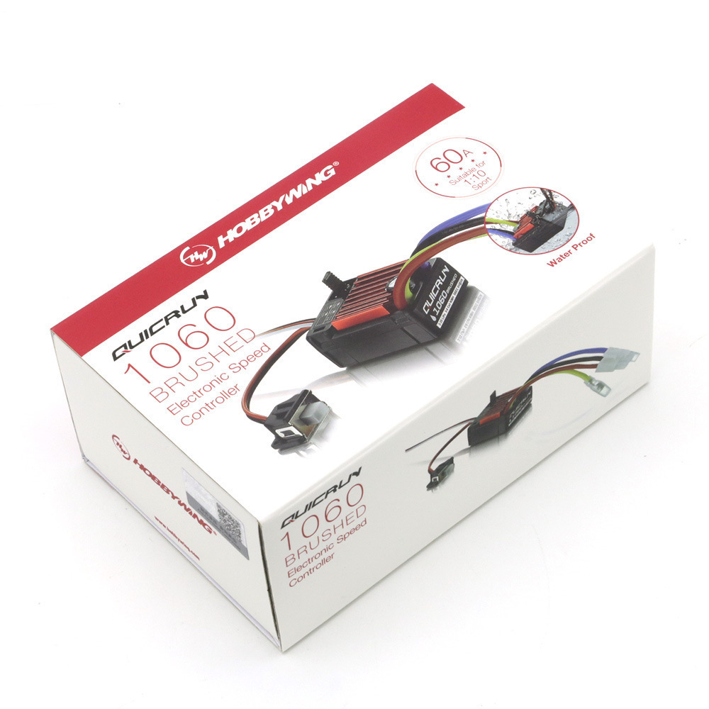 HobbyWing QuicRun 1060 RTR 60A Brushed Electronic Speed Controller ESC For 1:10 RC HSP Car Waterproof RC Car Axial