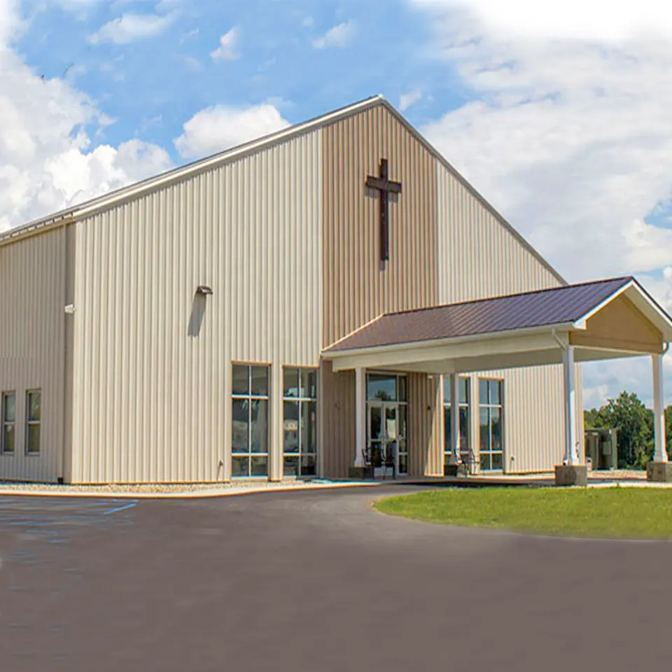 Low Price Steel Structure Metal Building Light Steel Structure Building Construction Prefab Steel Structure Church Building