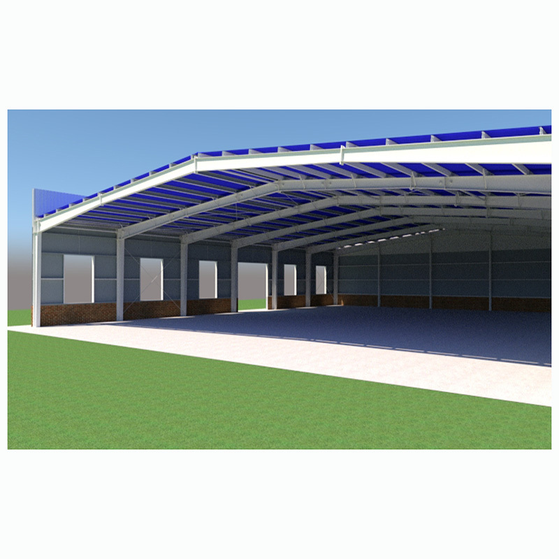 China Prefab Low Cost Customized Large Span Steel Workshop Prefabricated Light Steel Structures Workshop Metal Shed Building