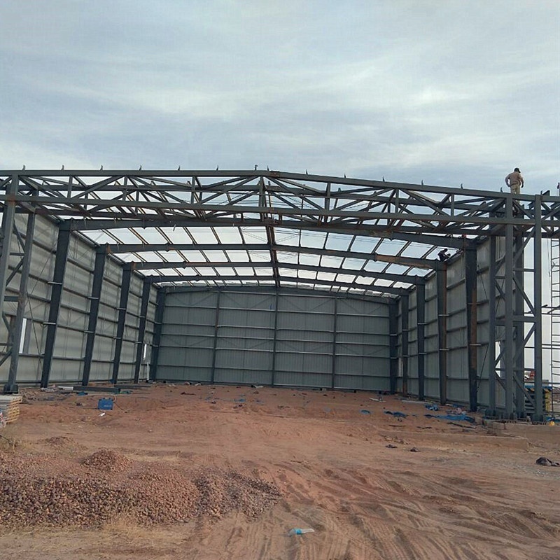 Metal Building Construction Projects Industrial warehouse prefabricated metal roof steel structure Aircraft Hangar