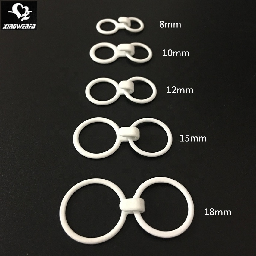 Underwear accessories Eco friendly quality nylon coated metal bra strap  O ring J ring hook adjuster