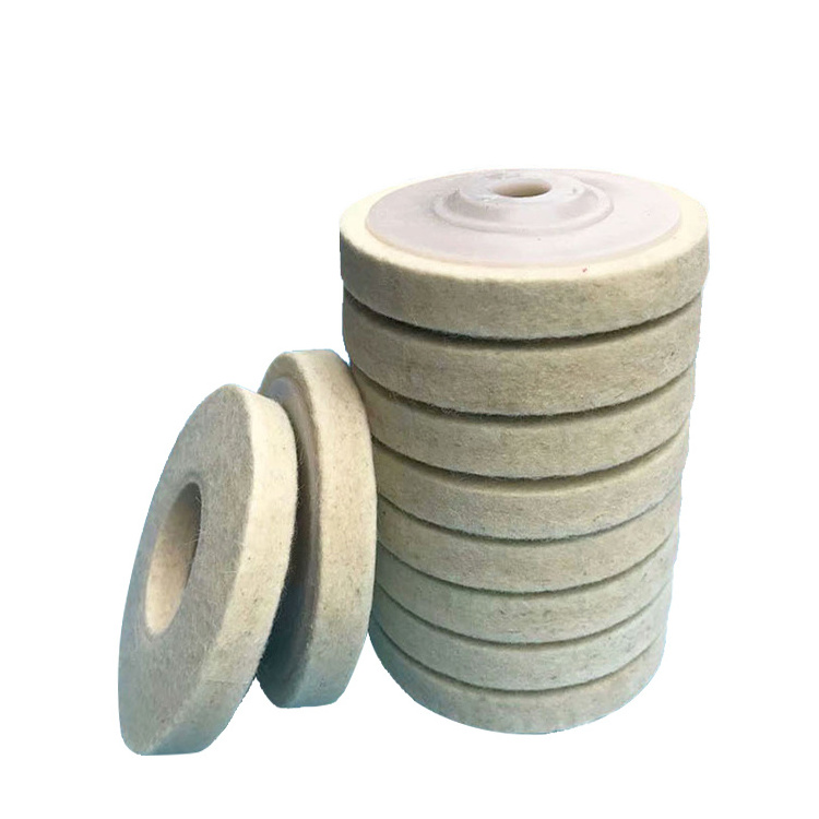 Durable Polishing 100mm woolen polishing wheel 100%wool hard glass polishing wool felt wheel