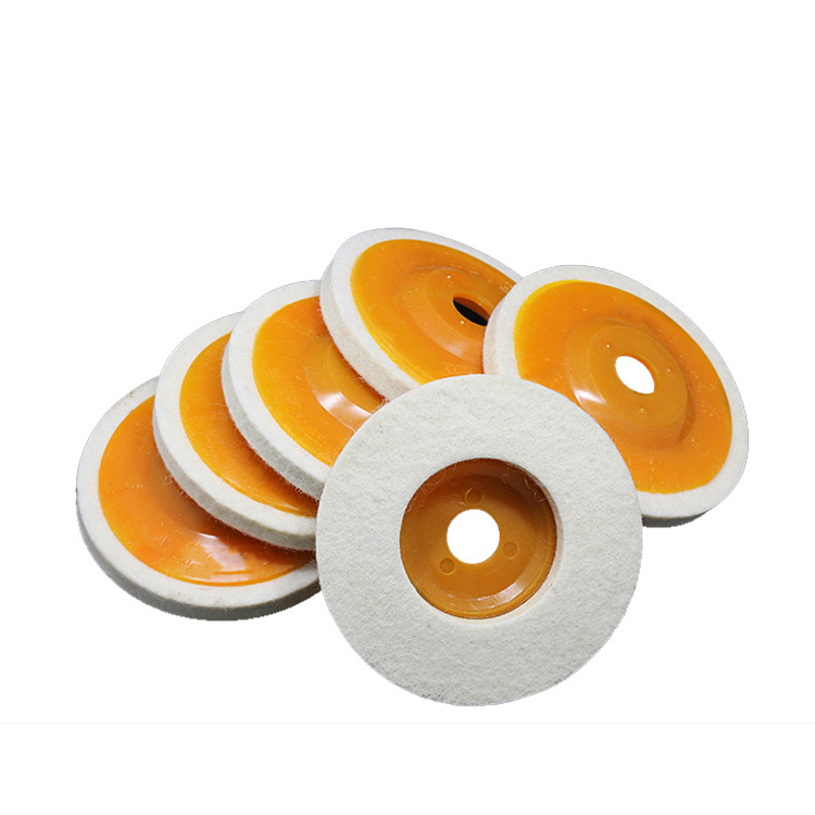 Durable Polishing 100mm woolen polishing wheel 100%wool hard glass polishing wool felt wheel