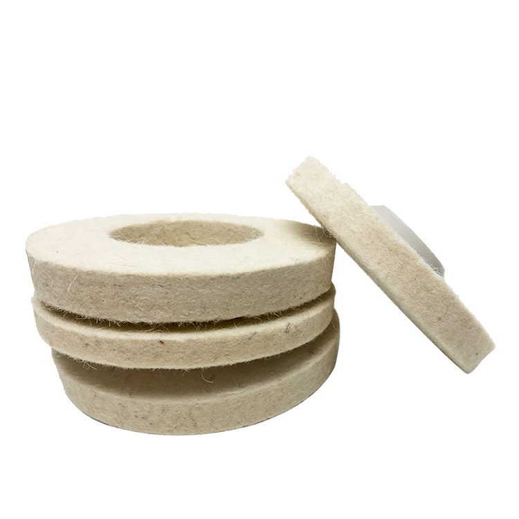 Fine wool felt 100mm 100% wool little polishing buffer wheel kit 50 pcs soft wool Polishing glass