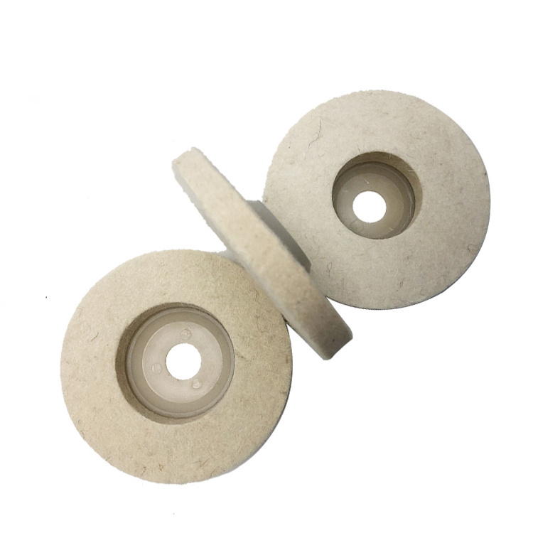 Fine wool felt 100mm 100% wool little polishing buffer wheel kit 50 pcs soft wool Polishing glass