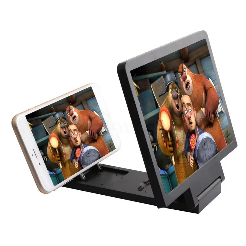 new arrive 3d Mobile Phone Screen Magnifier,Cell Phone Hd Magnifying Glass Mount Movies Video Amplifier With Foldable Holder Sta