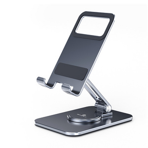 Best selling portable Metal Aluminum mobile stand phone holder compatible with Ipad Rotatable Tablet Stand