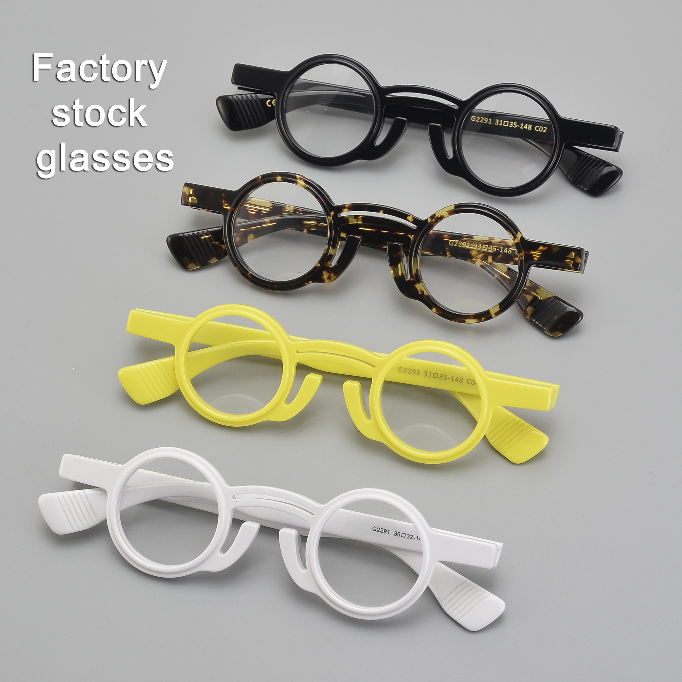 Wholesale high-quality plate round spectacle frames trend fluorescent unisex myopia anti-blue light decorative glasses frame