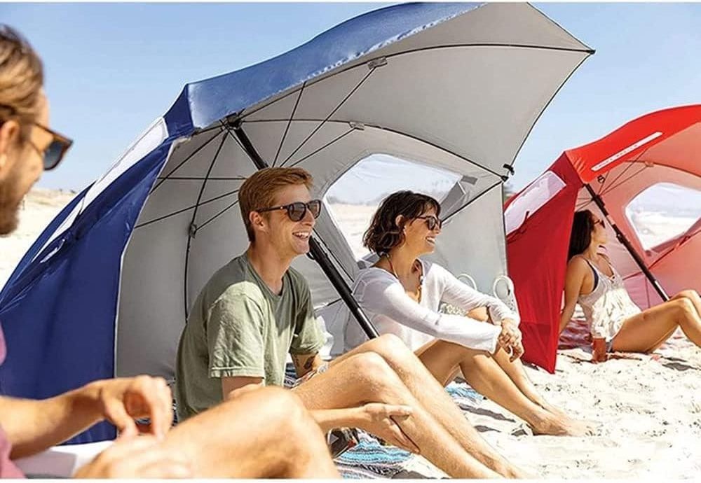 Camping Sun Shelters 8 Foot Sun and Rain Canopy Umbrella UPF 50+ Umbrella Shelter for Sun and Rain Protection