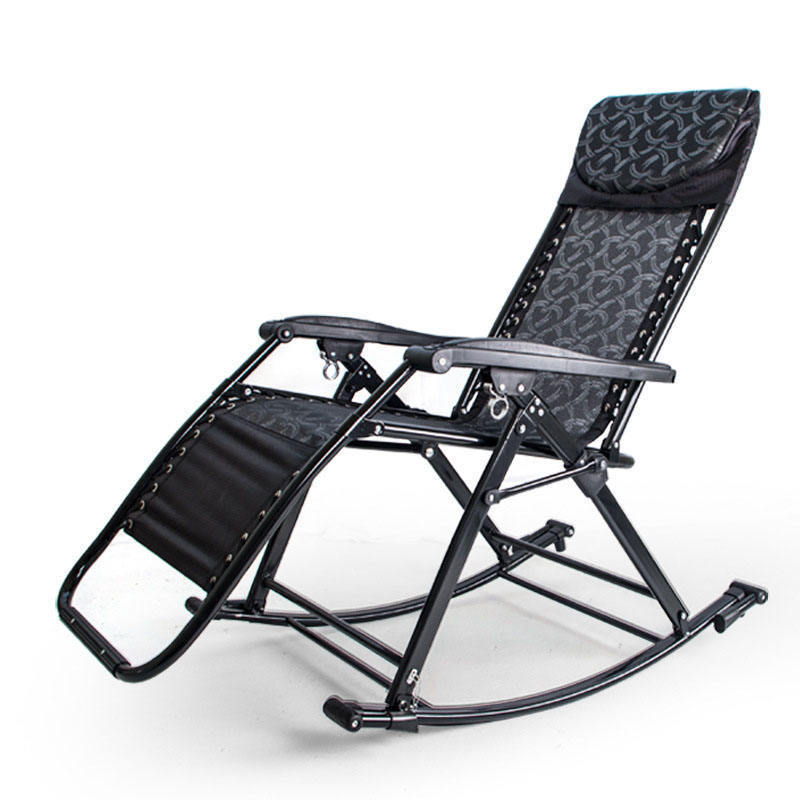 Outdoor Camping Folding Rocking Chair Zero Gravity Foldable Portable Chaise Sun Recliner Lounge Chair for Adults