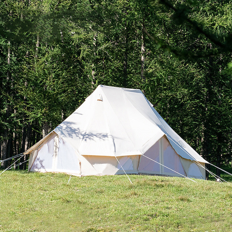 Windproof Safari Tent Canvas Glamping Waterproof Camping Oversized Yurt Luxury Tents