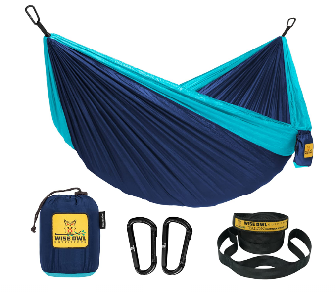 Garden Camping Hammock Lightweight Nylon Parachute Hammocks for Backpacking, Travel, Beach, Backyard, Patio, Hiking