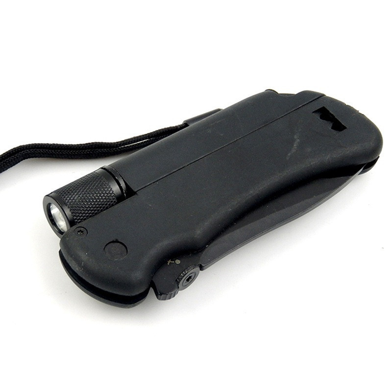 Pocket Knife with LED Light Multi Functions Tactical Survival Kit Outdoor Folding LED Flashlight