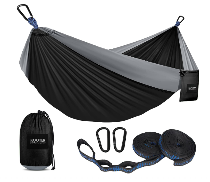 Outdoor Camping Hammock Double & Single Portable Lightweight Nylon Parachute Hammocks