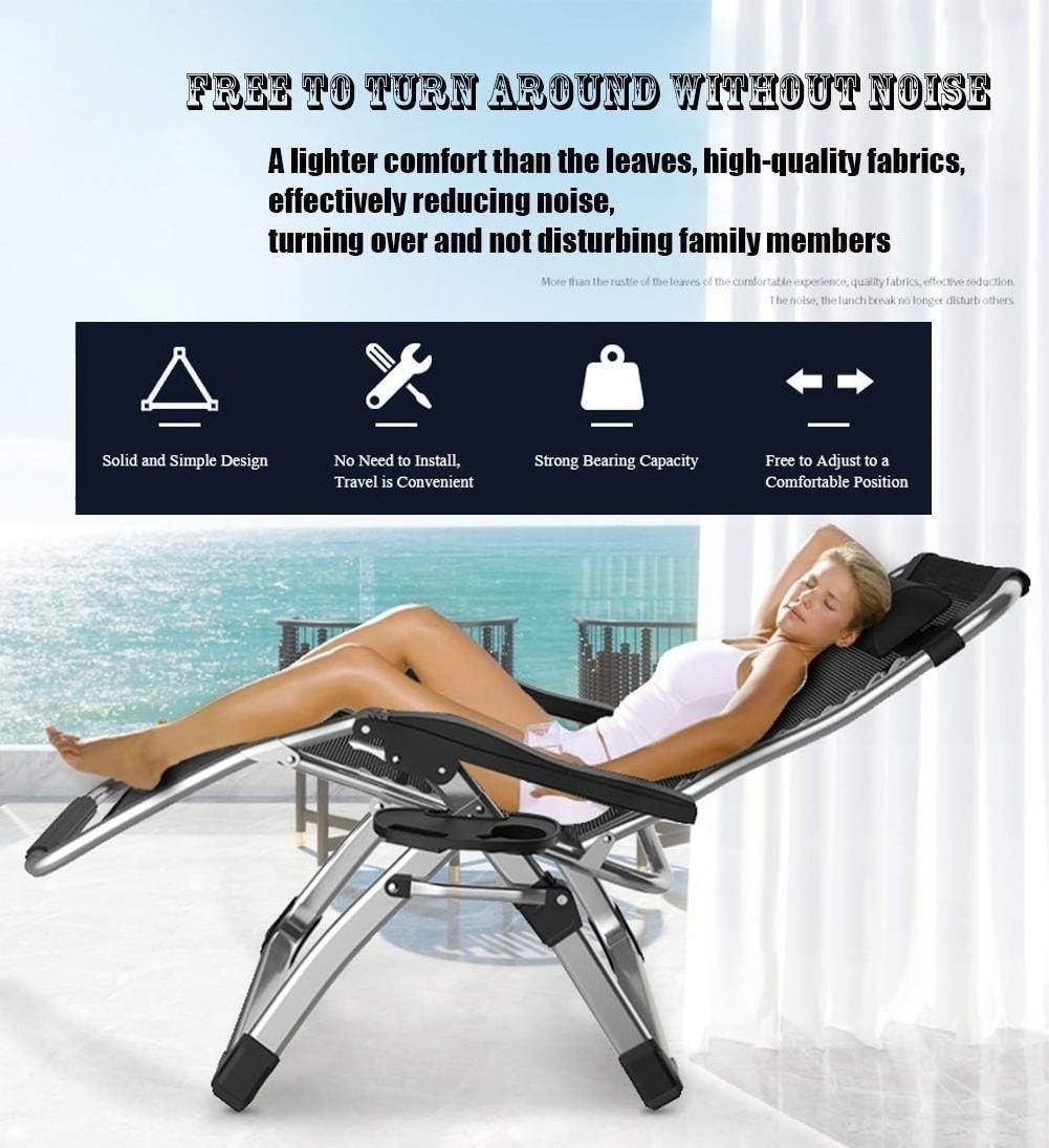 Zero Gravity Chairs Outdoor Garden Beach Sun Loungers Chair Lawn Chairs Recliner Folding Portable Chaise Lounge