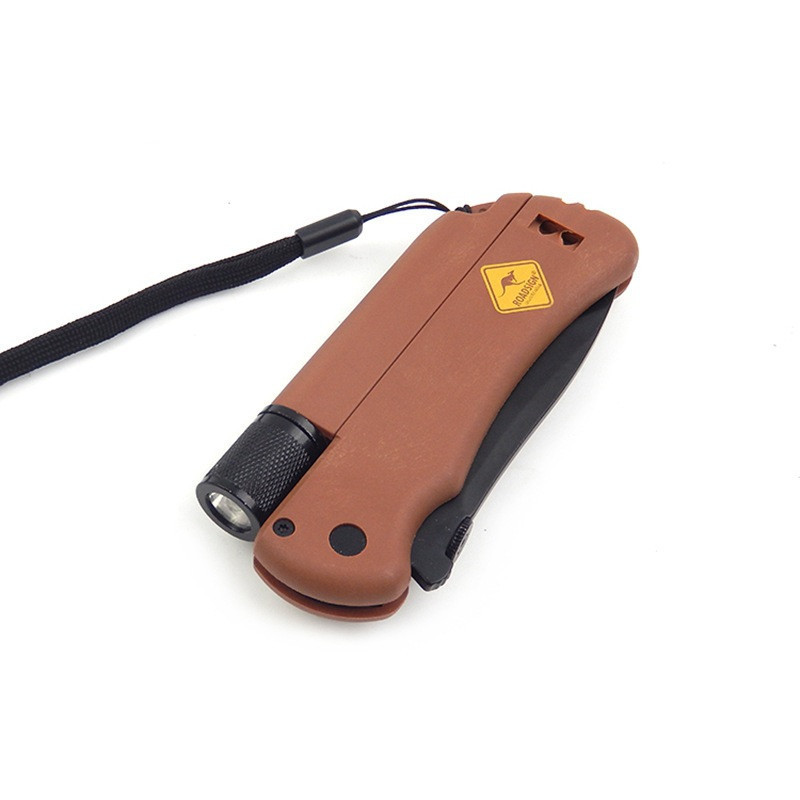 Pocket Knife with LED Light Multi Functions Tactical Survival Kit Outdoor Folding LED Flashlight