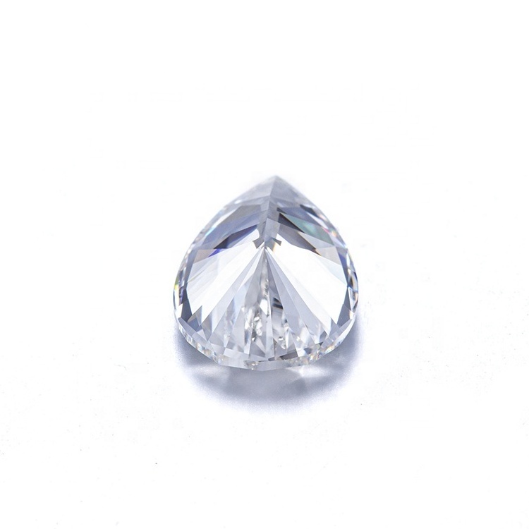 Factory wholesale moissanite 1-3 carat pear-shaped white moissanite drop-shaped white moissanite loose stone