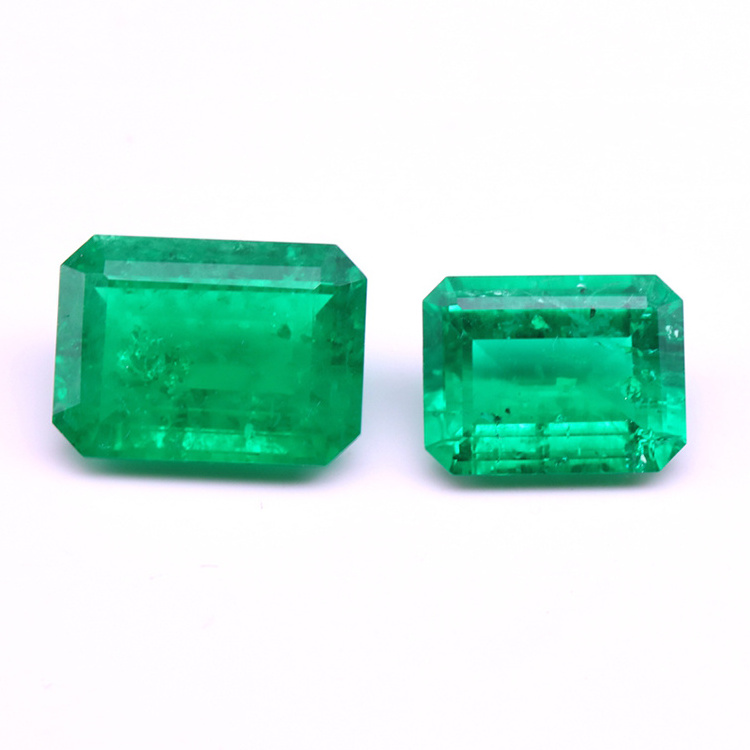 Wholesale  quality Emerald Cut lab created  gemstone Colombia emeralds